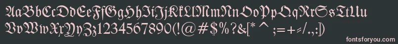 KleistFraktur Font – Pink Fonts on Black Background