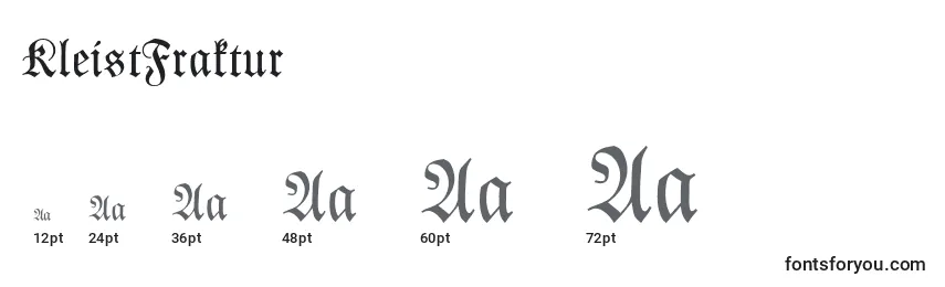 KleistFraktur Font Sizes