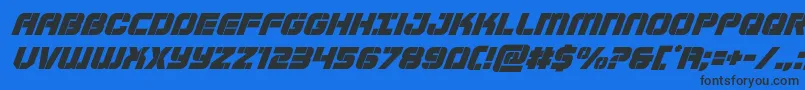 Supersubmarinesuperital Font – Black Fonts on Blue Background