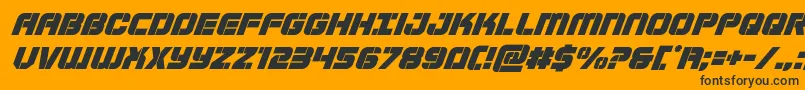 Supersubmarinesuperital Font – Black Fonts on Orange Background