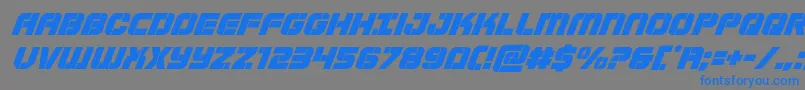 Supersubmarinesuperital Font – Blue Fonts on Gray Background