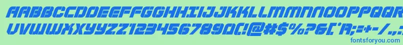 Supersubmarinesuperital Font – Blue Fonts on Green Background