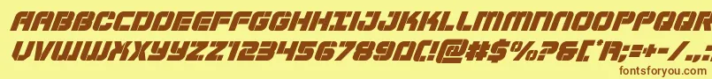 Supersubmarinesuperital Font – Brown Fonts on Yellow Background