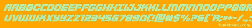 Supersubmarinesuperital Font – Green Fonts on Orange Background