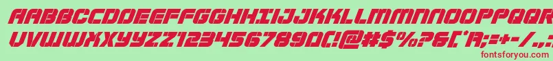 Supersubmarinesuperital Font – Red Fonts on Green Background