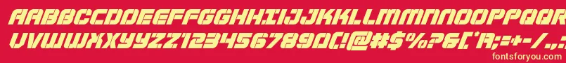 Supersubmarinesuperital Font – Yellow Fonts on Red Background