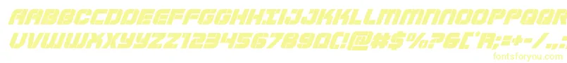 Supersubmarinesuperital Font – Yellow Fonts on White Background