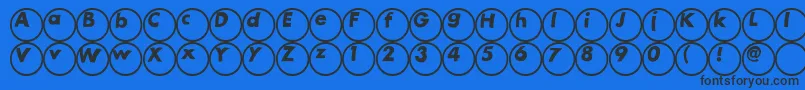 Ball Font – Black Fonts on Blue Background
