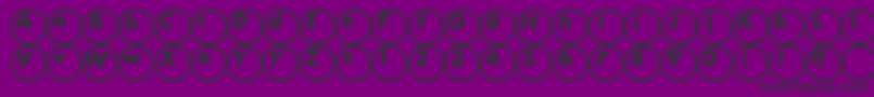Ball Font – Black Fonts on Purple Background