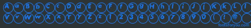 Ball Font – Blue Fonts on Black Background