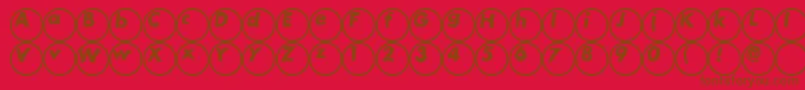 Ball Font – Brown Fonts on Red Background