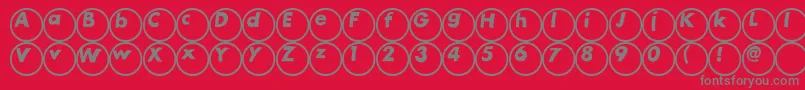フォントBall – 赤い背景に灰色の文字
