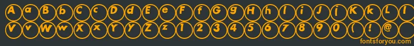 Ball Font – Orange Fonts on Black Background