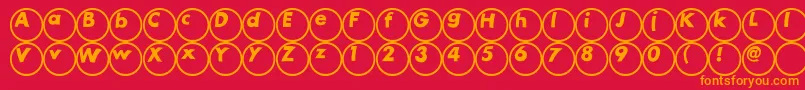 Ball Font – Orange Fonts on Red Background