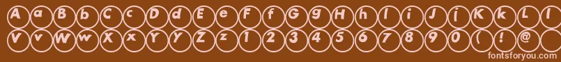 Ball Font – Pink Fonts on Brown Background