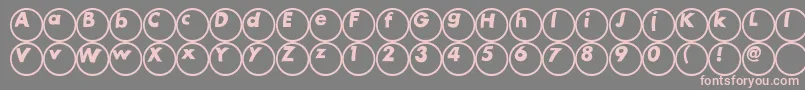 Ball Font – Pink Fonts on Gray Background