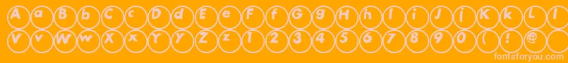 Ball Font – Pink Fonts on Orange Background
