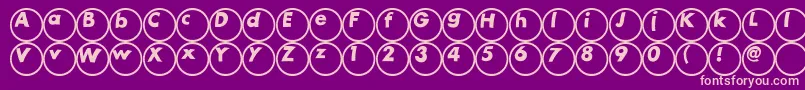 Ball Font – Pink Fonts on Purple Background