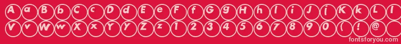 Ball Font – Pink Fonts on Red Background