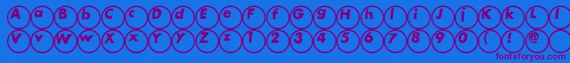 Ball Font – Purple Fonts on Blue Background