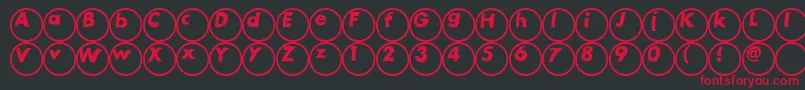 Fonte Ball – fontes vermelhas em um fundo preto