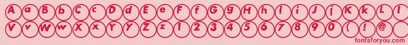 Ball Font – Red Fonts on Pink Background