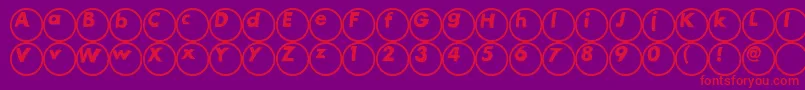 Ball Font – Red Fonts on Purple Background