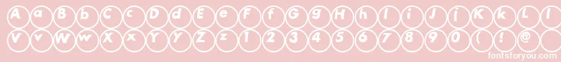 Ball Font – White Fonts on Pink Background