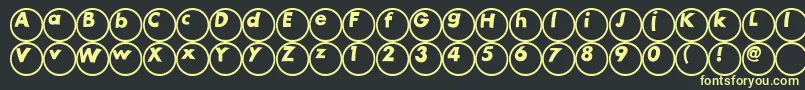 Ball Font – Yellow Fonts on Black Background