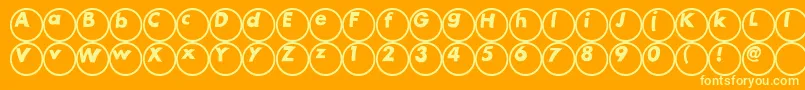 Ball Font – Yellow Fonts on Orange Background