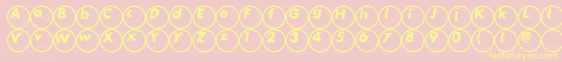 Ball Font – Yellow Fonts on Pink Background
