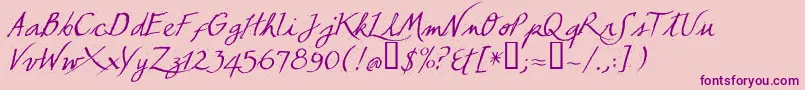 More about Tclescuelerascript Font Tclescuelerascript Font – Purple Fonts on Pink Background