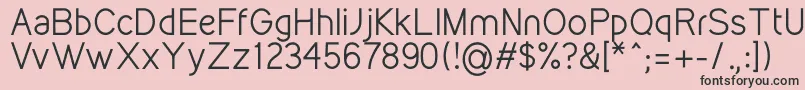 KirvyRegular Font – Black Fonts on Pink Background