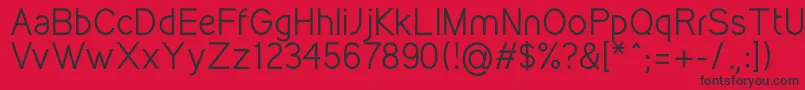 KirvyRegular Font – Black Fonts on Red Background