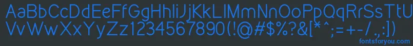 KirvyRegular Font – Blue Fonts on Black Background