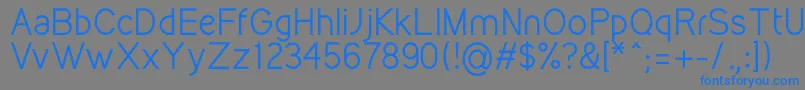 KirvyRegular Font – Blue Fonts on Gray Background