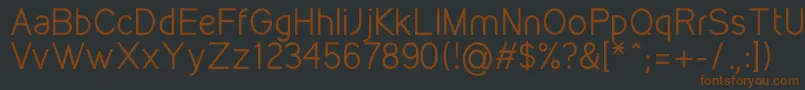 KirvyRegular Font – Brown Fonts on Black Background