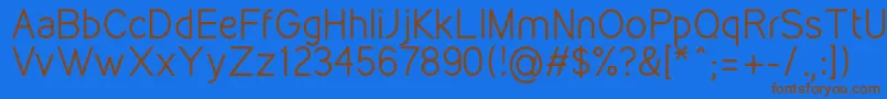 KirvyRegular Font – Brown Fonts on Blue Background