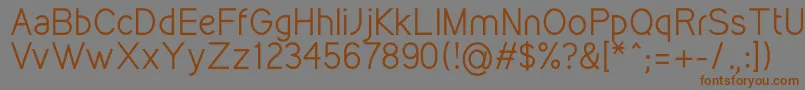 KirvyRegular Font – Brown Fonts on Gray Background