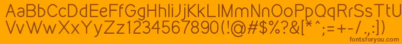 KirvyRegular Font – Brown Fonts on Orange Background