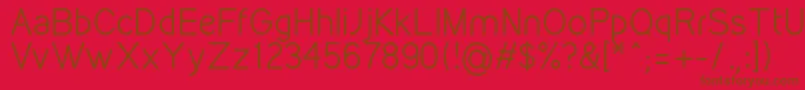 KirvyRegular Font – Brown Fonts on Red Background