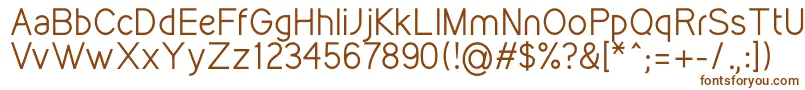 KirvyRegular-Schriftart – Braune Schriften auf weißem Hintergrund