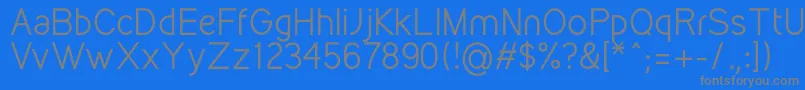 KirvyRegular Font – Gray Fonts on Blue Background