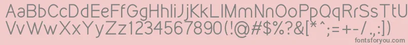 KirvyRegular Font – Gray Fonts on Pink Background