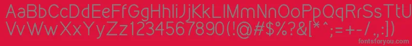 KirvyRegular Font – Gray Fonts on Red Background