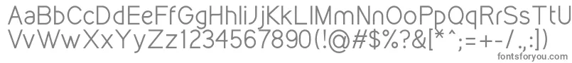 KirvyRegular Font – Gray Fonts on White Background