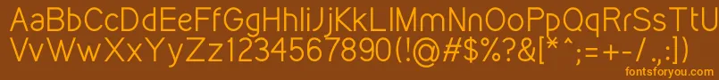 KirvyRegular Font – Orange Fonts on Brown Background