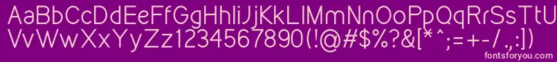 KirvyRegular Font – Pink Fonts on Purple Background