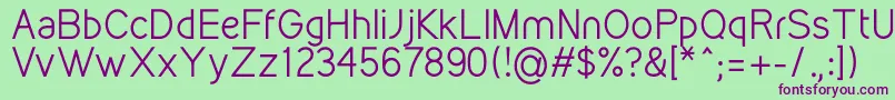 KirvyRegular Font – Purple Fonts on Green Background