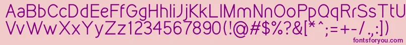 KirvyRegular Font – Purple Fonts on Pink Background